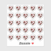 Hearts Floral Wedding Blume Sticker (Blatt)