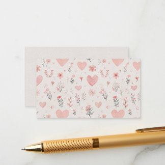 Hearts & Florals Enclosure Card Begleitkarte
