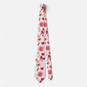 Hearts, Flower and Bows Valentine  Krawatte (Vorderseite)