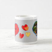 Hearts Foto Kaffee Tasse Grau (Mittel)