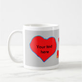 Hearts Foto Kaffee Tasse Grau (Links)
