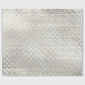 Hearts Foxier Wood Silver Gray Beach Rustic Weddin Geschenkpapier (Flach)