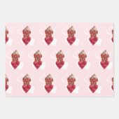 Hearts French Mastiff Dog Lover Valentines Gift Geschenkpapier Set (Vorderseite 2)