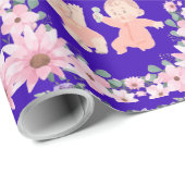 Hearts full of Giggles blue Geschenkpapier (Rolleneckpunkt)