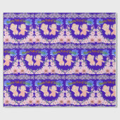 Hearts full of Giggles blue Geschenkpapier (Flach)