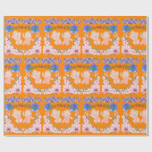 Hearts full of Giggles orange Geschenkpapier (Flach)