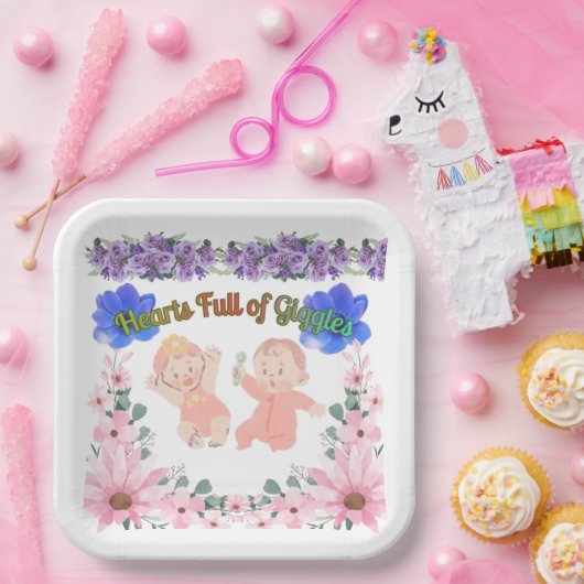 Hearts full of Giggles Pappteller (Party)