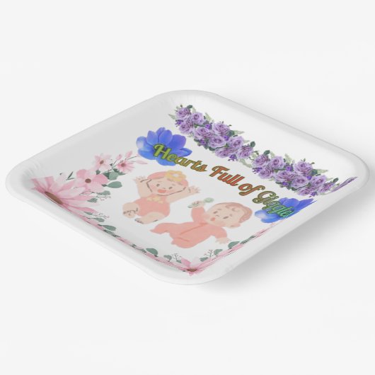 Hearts full of Giggles Pappteller (Gewinkelt)