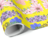 Hearts full of Giggles yellow Geschenkpapier (Rolleneckpunkt)