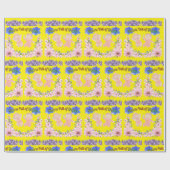 Hearts full of Giggles yellow Geschenkpapier (Flach)