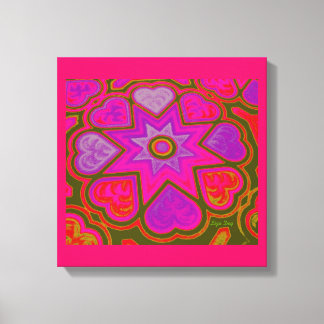 'Hearts Full of Love' Paneel-Druck (Helle Farben) Leinwanddruck