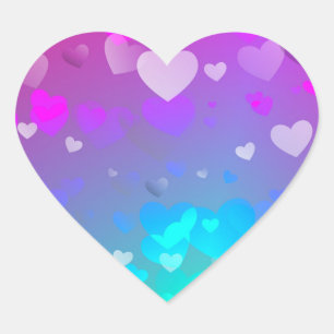 HEARTS FUNKY Herz-Aufkleber