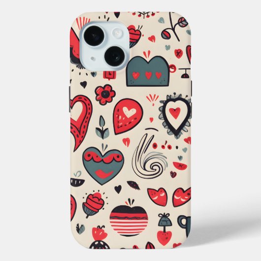 Hearts Galore Case-Mate iPhone Hülle (Rückseite)