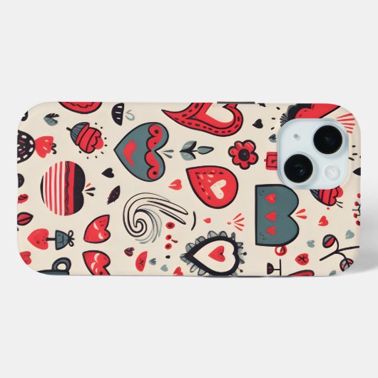 Hearts Galore Case-Mate iPhone Hülle (Rückseite (Horizontal))
