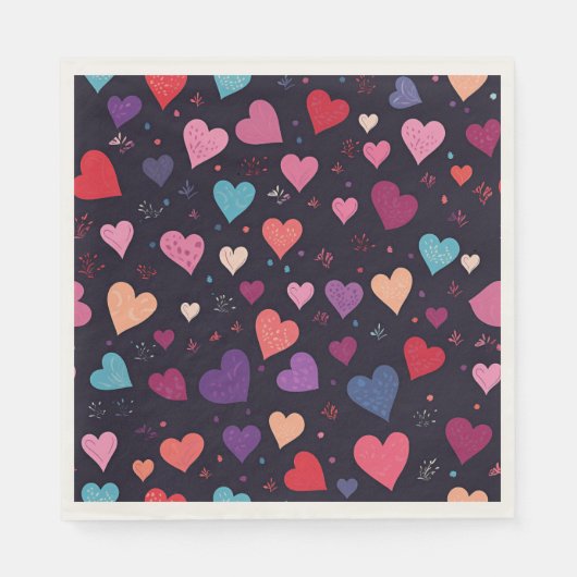 Hearts Galore Serviette (Vorderseite)