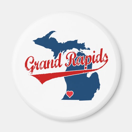 Hearts Grand Rapids Michigan Magnet (Vorne)