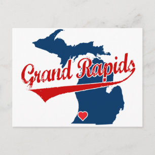 Hearts Grand Rapids Michigan Postkarte