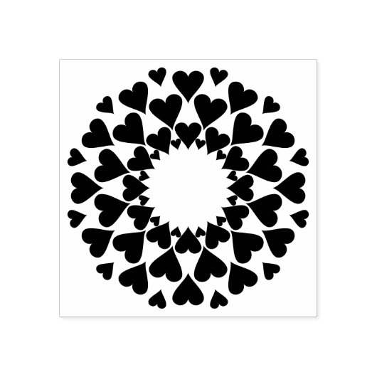 Hearts Gummistempel (Prägung)