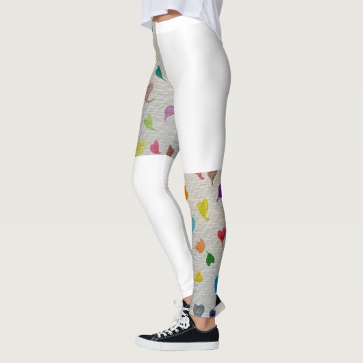 Hearts Half Printed Leggings  (Links)