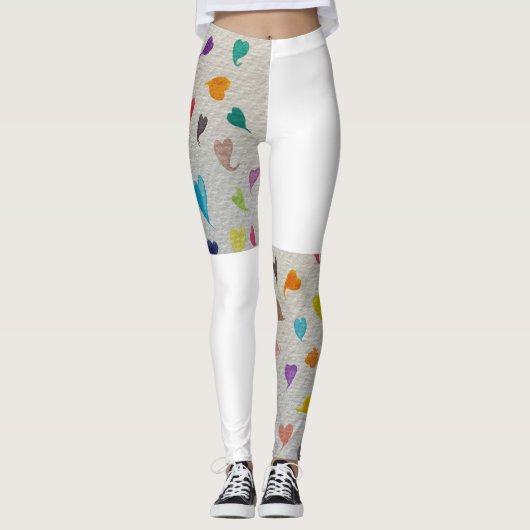 Hearts Half Printed Leggings  (Vorderseite)