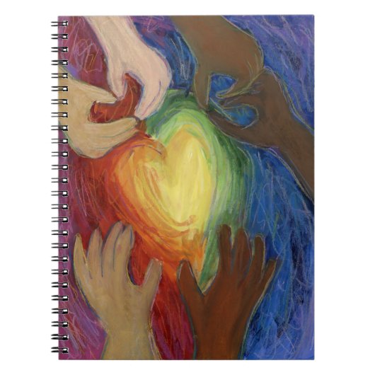 Hearts & Hands Liebe Diversity Art Notebook Journa Notizblock (Vorderseite)