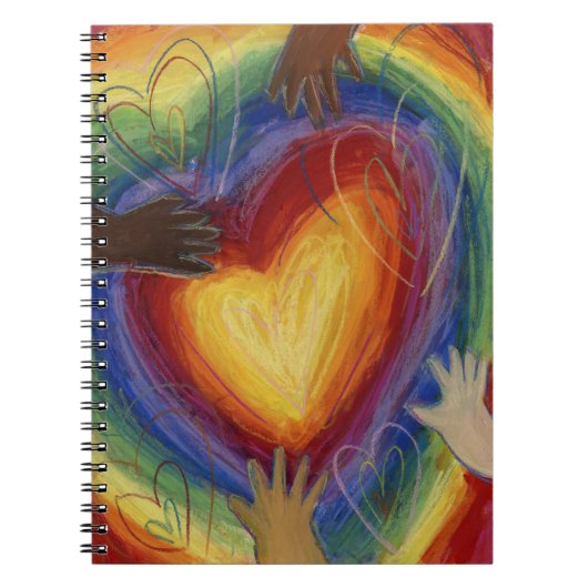 Hearts & Hands Liebe Diversity Art Notebook Journa Notizblock (Vorderseite)