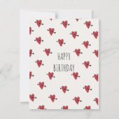 Hearts Happy Birthday Feiertagskarte (Vorderseite)