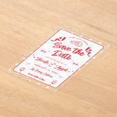 Hearts Happy Valentine’s Day Modern Love Pattern Acryleinladungen (Ablage )