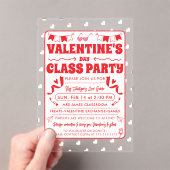 Hearts Happy Valentine’s Day Modern Love Pattern Acryleinladungen (Insitu (Handheld))