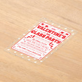 Hearts Happy Valentine’s Day Modern Love Pattern Acryleinladungen (Ablage )