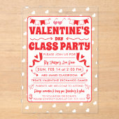 Hearts Happy Valentine’s Day Modern Love Pattern Acryleinladungen (Vorderseite)