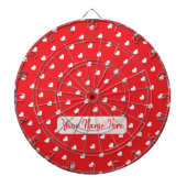 Hearts Happy Valentine’s Day Modern Love Pattern Dartscheibe (vorne)