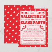 Hearts Happy Valentine’s Day Modern Love Pattern Einladung (Vorne/Hinten)