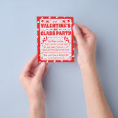 Hearts Happy Valentine’s Day Modern Love Pattern Flyer (Gruppe)