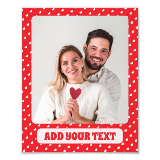 Hearts Happy Valentine’s Day Modern Love Pattern Fotodruck (Vorne)