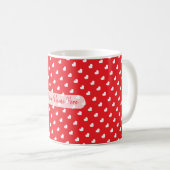 Hearts Happy Valentine’s Day Modern Love Pattern Kaffeetasse (VorderseiteRechts)