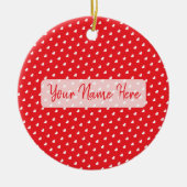 Hearts Happy Valentine’s Day Modern Love Pattern Keramik Ornament (Vorne)