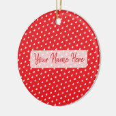 Hearts Happy Valentine’s Day Modern Love Pattern Keramik Ornament (Links)