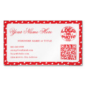 Hearts Happy Valentine’s Day Modern Love Pattern Magnetische Visitenkarte (Vorderseite)