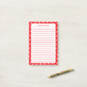 Hearts Happy Valentine’s Day Modern Love Pattern Post-it Klebezettel (Auf Schreibtisch)