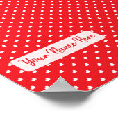 Hearts Happy Valentine’s Day Modern Love Pattern Poster (Ecke)