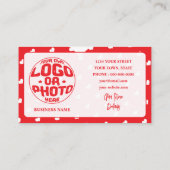 Hearts Happy Valentine’s Day Modern Love Pattern Rabattkarte (Rückseite)