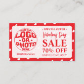 Hearts Happy Valentine’s Day Modern Love Pattern Rabattkarte (Vorderseite)