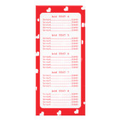 Hearts Happy Valentine’s Day Modern Love Pattern Werbekarte (Hinten)