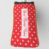 Hearts Happy Valentine's Day Modern Love Pattern Golf Headcover (Rotieren 90)