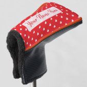 Hearts Happy Valentine's Day Modern Love Pattern Golf Headcover (3/4 Vorderseite)
