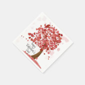 Hearts Happy Valentine's Day Party Napkins Serviette (Ecke)