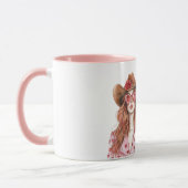 Hearts Howdy Red Hair Cowgirl Tasse (Links)