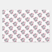 Hearts Hugs und Kisses Typografie Geschenkpapier Set (Vorderseite 3)