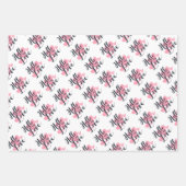 Hearts Hugs und Kisses Typografie Geschenkpapier Set (Vorderseite)